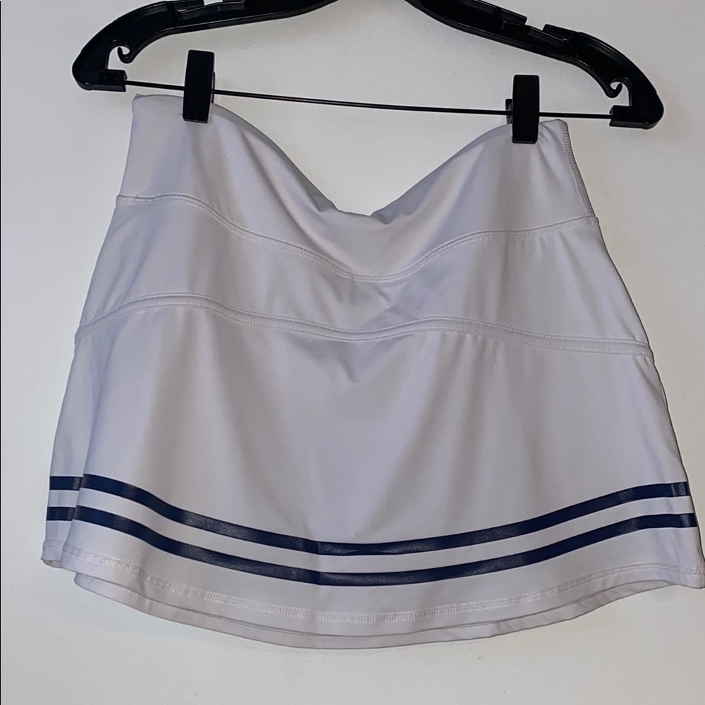 White Skort with Navy Stripes - Picture 6 of 9